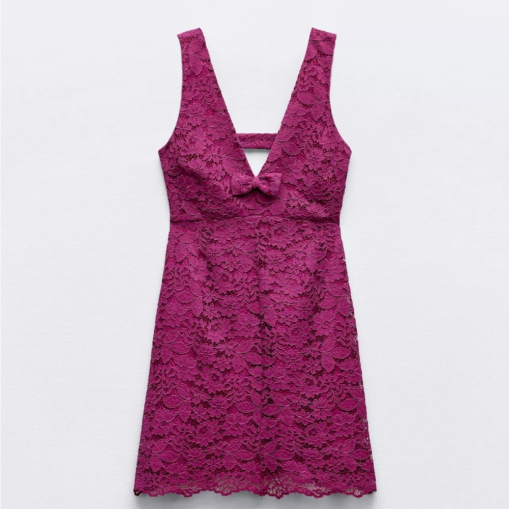 Zara Pink Sleeveless V-Neck Sundress